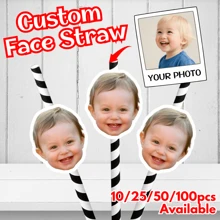 Personalisierte Geburtstags-Strohhalme, individuelle Foto-Strohhalme - Partydekorationen, individuelle Foto-Papierstrohhalme, personalisierte Geburtstags-Foto-Strohhalme, Junggesellenabschied Strohhalme, Lustige Foto-Dekoration, Junggesellenabschied Gastgeschenke, personalisierte Geschenke, Lustige Foto-Dekoration