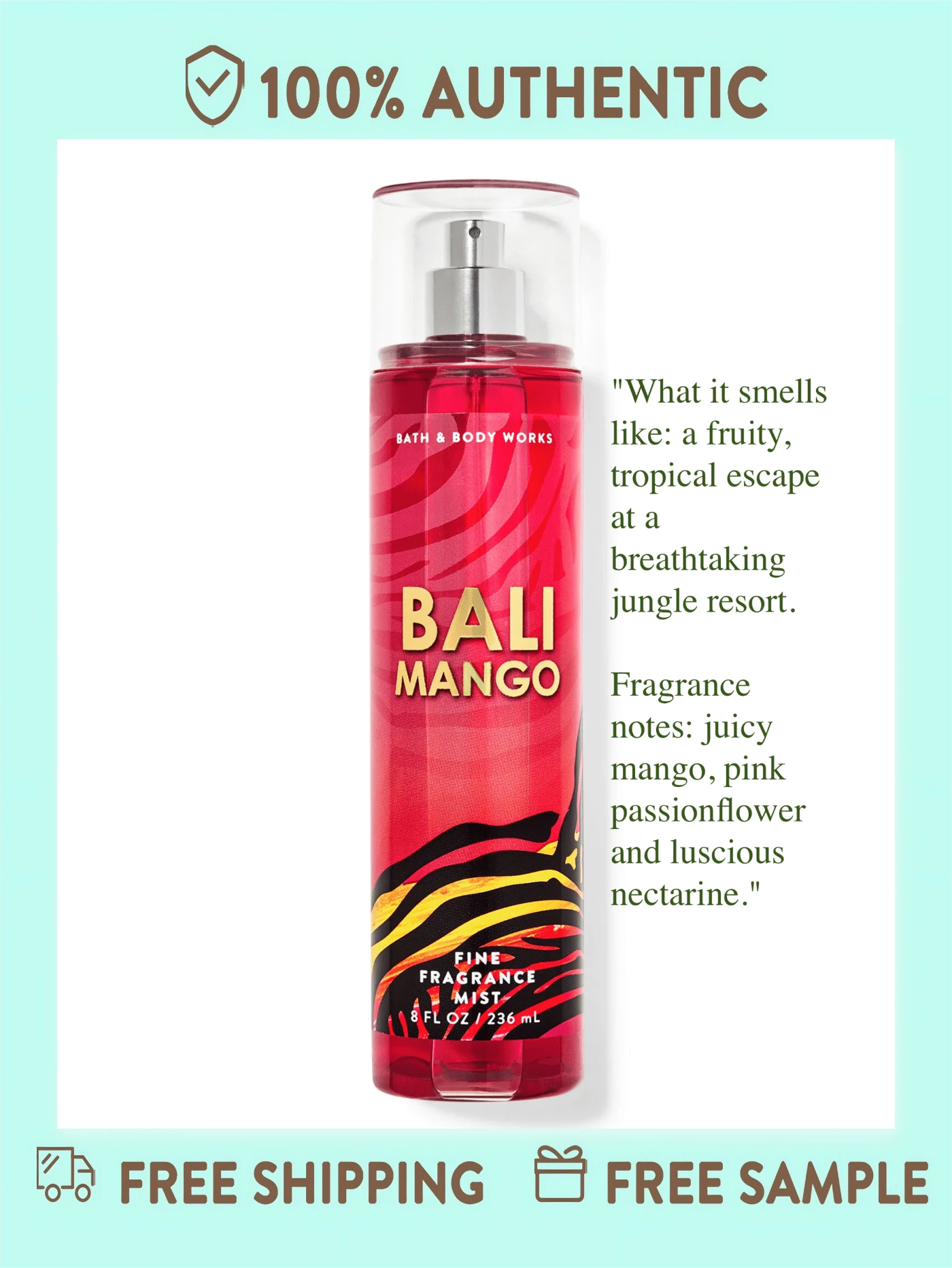 Bath And Body Works Fine Fragrance Mist -8 Fl Oz (Pack Of 1) - Bali Mango - 查看 1