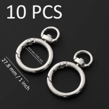 4件/6件/10件锌合金金属弹簧夹钩环,适用于手提包、手机壳、钥匙扣 - 彩色 - 查看 7