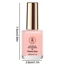 Tinovo Uno 2Pcs Pink Nail Hardening Agent 0.41 Oz Decorative Nail Art, Natural Transparent Pink Brightening Gloss - màu hồng nude - Xem 7