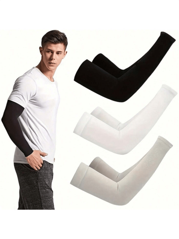 1-3 paia di maniche avambraccio unisex, scaldarsi, protezione UV per sport, adatte per donna e uomo, per corsa, pesca, ciclismo, sci