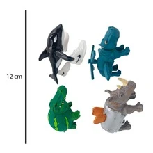 Brainrot figura glorbo fruttodrillo tralalero articulada 4 piezas juego de figuras creativas articuladas colección especial diseño colorido artístico - Verde - Ver 2