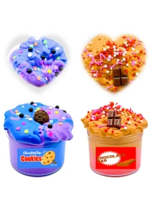 1 件，模拟饼干甜点巧克力粘土玩具套装，黄油泥，手工艺术品，减压玩具，精美礼物，史莱姆套装，腻子，玩具泥，黄油泥 - 巧克力 - 查看 2