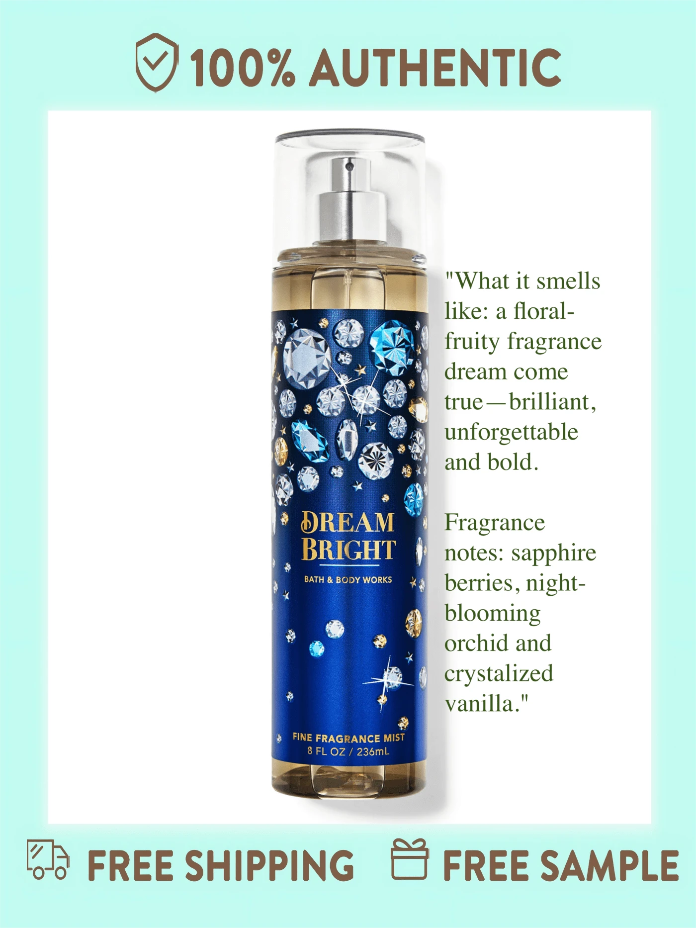 Bath And Body Works Fine Fragrance Mist -8 Fl Oz (Pack Of 1) - Dream Bright - 查看 1