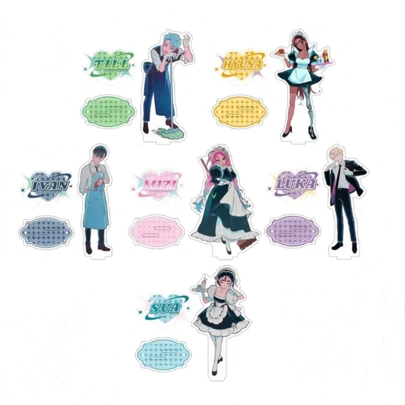 1pc 15cm Anime Alien Stage Acrylic Stand - Cute Hyuna/Till/Ivan/Sua/Marty/Mizi/Durian Character Trinket, Bag Charm For Backpack/School, Car Accessories, Cosplay Decor, Ideal Halloween For Friends Halloween Accessories Teachers Day Christmas Gift Ideas Bag Accessories Lanyards With Id Holder Car Accessories Bag Charms