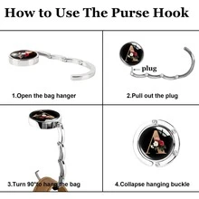 可折叠钱包挂架、手提包挂架、桌面挂架、个性化字母A-Z、钱包收纳架、女士手提包挂架、桌面挂架，更好地保护和展示您的包包，适合女孩和女士使用 - 彩色 - 查看 7