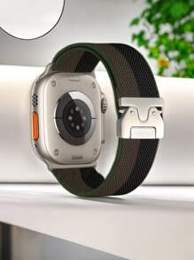 1pc Parachute Strap Nylon Elastic Loop Compatible With Apple Watch Band 38mm 40mm 41mm 42mm 44mm 45mm 46mm 49mm For Woman Man,Sport Stretchy Strap Replacement Bracelets Compatible With Apple Watch Series10 9 8 7 6 5 4 3 2 1 SE Ultra2 Smart Watch Accessories