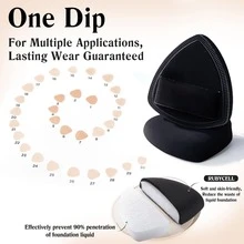 Set de Esponja de Maquillaje y Pincel de Base - 1 Esponja de Maquillaje + 1 Pincel de Base - Adecuado para Maquillaje Líquido y en Crema - Ultra Suave, Sin Látex, Aplicación Suave - Ideal para Uso Diario o como Regalo