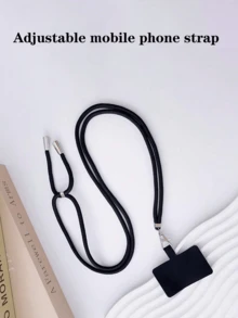 Universal Phone Case Lanyard Adjustable Length Crossbody Strap Neck Hanging Connector Clip Durable And Sturdy - Black - View 4