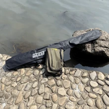 Angeltasche 1m 1,5m faltbar Belly Pack Angelruten-Aufbewahrungstasche aus Oxford-Gewebe mit großer Kapazität, wasserdicht, multifunktional, tragbarer Tackle-Organizer
