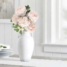 10PCS Artificial Flower Peony Fake Flower Western Rose Tea Rose For Wedding Home Party Table Decor - 粉色 - 查看 3