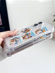 Ốp lưng điện thoại DIY tối giản, trong suốt, chống sốc, 1 chiếc, tự thiết kế ảnh ghép theo yêu cầu với tên, tương thích với iPhone 11/12/13/14/15/16/16pro/16plus/16promax/17/17air/17pro/17promax, 9A/S24/S25ultra/S25plus/S25edge/A17/A07/A26/A36/S26/S26plus/S26ultra, Moto G85, Hot 50 Pro+, thích hợp làm quà tặng bạn bè, phụ kiện du lịch, đồ dùng nữ tính, ốp lưng mùa xuân, sinh nhật, kỷ niệm, đám cưới. - Trong sáng - Xem 5