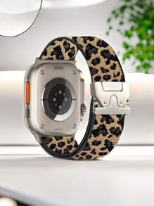 1pc Parachute Strap Nylon Elastic Loop Compatible With Apple Watch Band 38mm 40mm 41mm 42mm 44mm 45mm 46mm 49mm For Woman Man,Sport Stretchy Strap Replacement Bracelets Compatible With Apple Watch Series10 9 8 7 6 5 4 3 2 1 SE Ultra2 Smart Watch Accessories