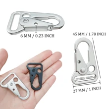 2 件战术金属扣、钩式吊带夹、弹簧门钩、皮带扣、钥匙链、快速释放登山扣、钩配件汽车配件可爱哥特 Y2k