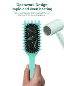 卷发梳 – 波浪边顺发梳，可定型卷发，软垫设计，减少毛躁和断裂，男女皆可获得明显的顺滑效果 - 彩色 - 查看 2