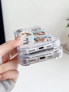 Ốp lưng điện thoại DIY tối giản, trong suốt, chống sốc, 1 chiếc, tự thiết kế ảnh ghép theo yêu cầu với tên, tương thích với iPhone 11/12/13/14/15/16/16pro/16plus/16promax/17/17air/17pro/17promax, 9A/S24/S25ultra/S25plus/S25edge/A17/A07/A26/A36/S26/S26plus/S26ultra, Moto G85, Hot 50 Pro+, thích hợp làm quà tặng bạn bè, phụ kiện du lịch, đồ dùng nữ tính, ốp lưng mùa xuân, sinh nhật, kỷ niệm, đám cưới. - Trong sáng - Xem 4