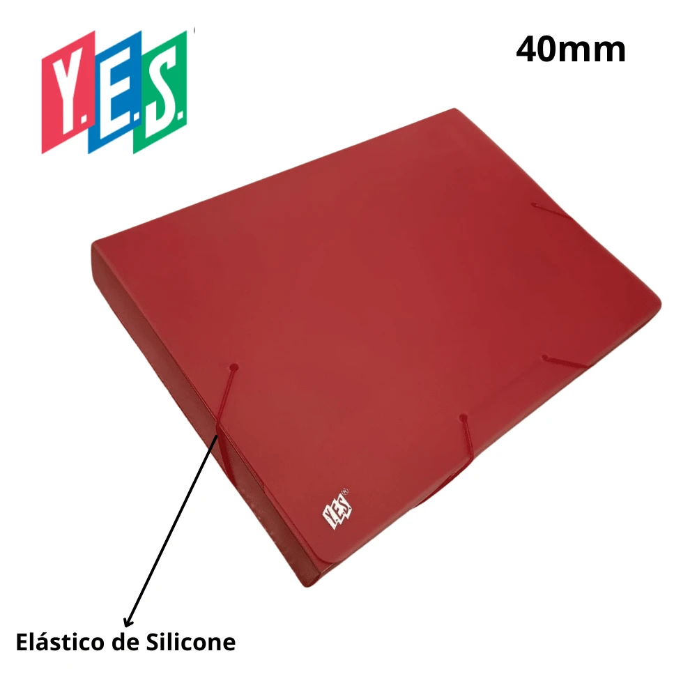 Plastic Folder With 40mm Office Tab And Red Yes Elastic