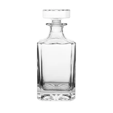 5 pièces Ensemble de carafe élégante en cristal de 750 ml/25 oz avec 4 verres. Kit de service de whisky et de vin haut de gamme pour bar moderne, mariage et cadeau pour la fête des pères, prêt pour la pendaison de crémaillère