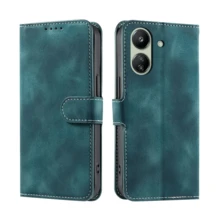 Leather Flip Wallet Case For  Redmi 13C 14C 13 12 A3 4G 5G Magnetic Card Stand Book Coque Phone Cover With Lanyard - Green - View 2