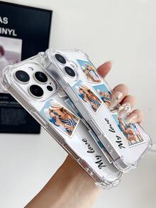 Ốp lưng điện thoại DIY tối giản, trong suốt, chống sốc, 1 chiếc, tự thiết kế ảnh ghép theo yêu cầu với tên, tương thích với iPhone 11/12/13/14/15/16/16pro/16plus/16promax/17/17air/17pro/17promax, 9A/S24/S25ultra/S25plus/S25edge/A17/A07/A26/A36/S26/S26plus/S26ultra, Moto G85, Hot 50 Pro+, thích hợp làm quà tặng bạn bè, phụ kiện du lịch, đồ dùng nữ tính, ốp lưng mùa xuân, sinh nhật, kỷ niệm, đám cưới. - Trong sáng - Xem 6
