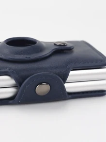 1pc Men's Anti Lost AirTag Wallet Carbon Fiber Card Holder Compatible With Apple AirTag, Gift/Father's Day Air Tag Case Card Holder Wallet, Business Card Holder, Credit Card Holder, Men's Mini Wallet, Card Wallet, RFID Wallet.