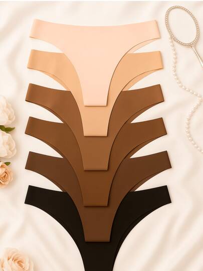 Kit 6 Calcinha Corte Laser Sem Costura - Cores Variadas