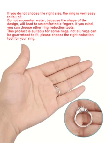 Ajustador de tamaño de anillo invisible, adecuado para ajustar anillos sueltos, apropiado para reducir anillos y joyas inadecuados, y paños de pulido