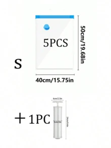 1/6pcs Vacuum Storage Bags, Clear Quality Compression Bags, Multi-Functional Vacuum Bags, Foldable Compression Bags Suitable For Travel Essentials, Clothes, Bedding, Blankets, Easily Portable Storage Bags With Hand Pump, No Electricity Required, Suitable For Decorative Items, Holiday, Room, Home, Bedroom, Dresses, Pants, Shoes, Jeans, Boots - Multicolor - View 23