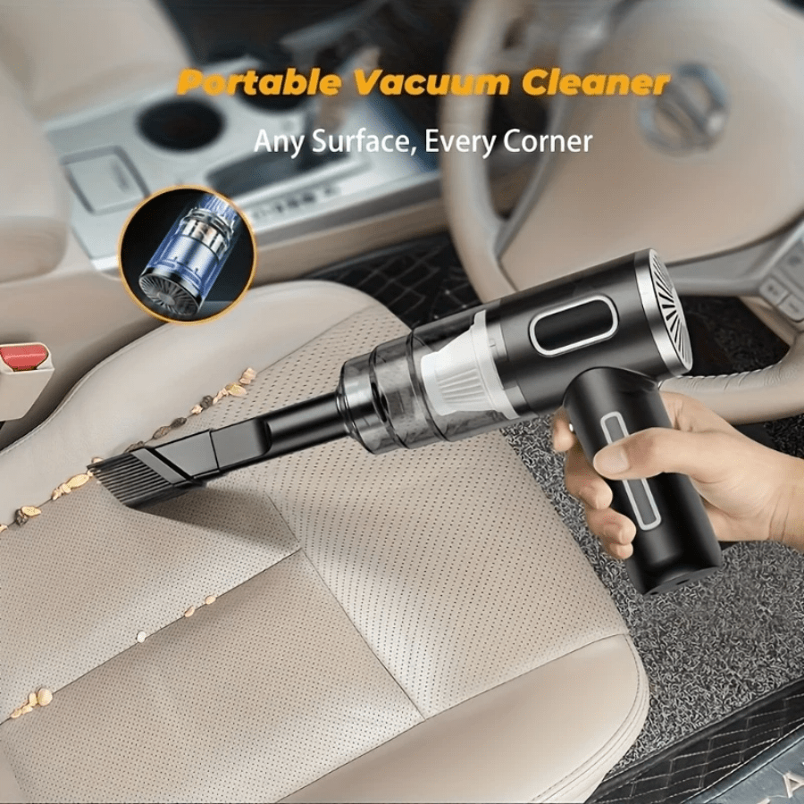SOKANY Portable Cordless Vacuum Cleaner, A Handheld Car Vacuum Cleaner With Strong Suction, Handheld And Portable Design, Equipped With A 2000mah Large-Capacity Battery, USB Rechargeable With Multiple Accessories, Suitable For Cleaning Cars, Workshops, Computers, Homes, Decorations, Offices And Home Sofa Cleaning, Is An Indispensable Small Partner In Life