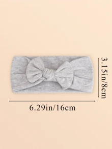1pc/3pcs Soft & Breathable Cotton Headbands For Baby, Elastic & Gentle, Suitable For 0-3 Month Old Babies, Decoration And Bathing, Great Gift - Multicolor - View 3
