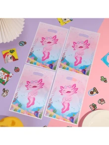 50 Stücke Geschenktüten mit Cartoon-Molch Motiv, Plastiktüten, Tragetaschen, Cartoon Tier Stil Ozean Thema Design, geeignet für Party-Dekoration, Geburtstags-Dekoration, Hochzeitsdekoration, Baby-Shower-Dekoration, Heimdekoration, Party-Geschenktüten, personalisierte Geschenkverpackungsprodukte