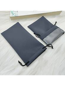 Étui à lunettes et pochette en tissu doux coloré, sac à cordon style frais, sac en tissu compact et portable pour le rangement des lunettes et des bijoux. Accessoires de lunettes pour femmes - Multicolore - Voir 32