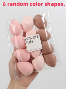 Medium Size Beauty Egg 6-Piece Set, Foundation Mixed Beauty Sponge, Flawless Liquid, Cream And Powder, Multi-Color Makeup Sponge, Dry And Wet All-Purpose Foundation Makeup Cream Without Latex, Suitable For All Skin Types.