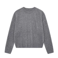 DEEKA 女款休閒時尚寬鬆舒適軟針織毛衣，秋冬款 - 灰色 - 查看 10