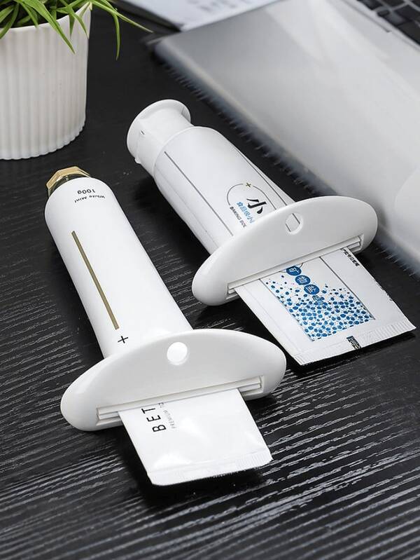 2Pcs - New Multifunctional Manual Squeezer, Creative Toothpaste Clamp, Suitable For Squeezing Hand Cream, Cosmetics, Facial Cleansers, Solves The Problem Of Difficulty Squeezing Toothpaste When It Is Almost Used Up, Avoiding Waste