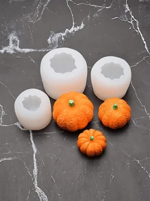 1pc Pumpkin Series Silicone Molds - Halloween-Themed Silicone Molds, Suitable For Making Handmade Scented Candles, DIY Handmade Ornaments, Indoor Ornaments, And Halloween Gifts. It Has High Heat Resistance And Can Be Made Multiple Times. After Being Made, It Can Be Used As A Halloween Decoration.