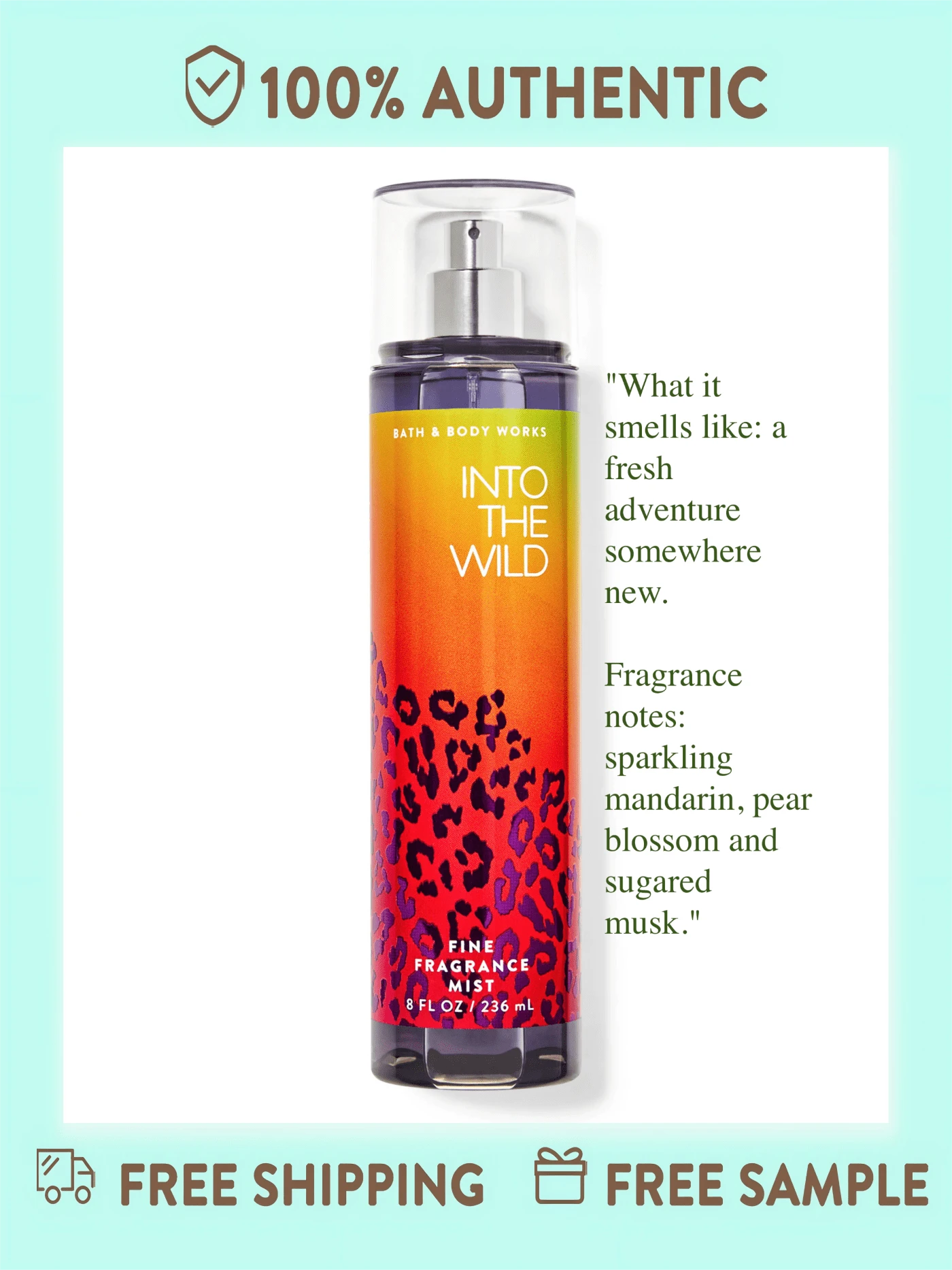 Bath And Body Works Fine Fragrance Mist -8 Fl Oz (Pack Of 1) - Into the Wild - 查看 1