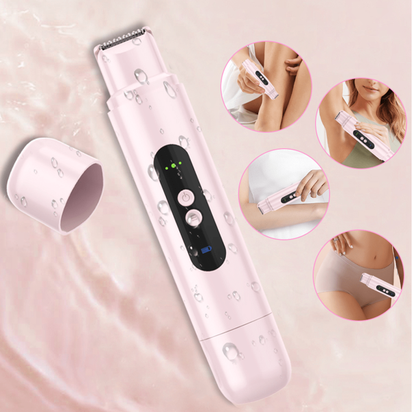 Electric Body Hair Trimmer - Groin Trimmer For Men - Bikini Trimmer Women - Wet/Dry Shaver Groomer, USB Recharge Dock, Waterproof Hygiene Razor, One Machine Dual-Use