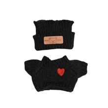 [Clothes Only] Universal Outfit For 17cm Doll, Party Dress; 15cm Heart Knitted Sweater With Hat