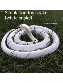 1 件 - 逼真超长绿蛇/白蛇/微型黑蛇、软橡胶巨型白蛇、软橡胶巨型绿蛇、恶作剧蛇、恶作剧逼真眼镜蛇、恶作剧小玩意、超长逼真蛇、眼镜蛇模型、生日礼物、礼品、玩具 - 彩色 - 查看 7