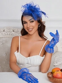 3 Stück Faszinator Hüte und Spitzenhandschuhe für Damen - elegante Teepartyhüte 2024, 1950er Jahre Kentucky Derby Hüte, Haar-Clips für Braut und Hochzeitspartys, Vogelkäfig Schleier Haarband, 1920er Jahre Kopfschmuck für Pferderennen, Vintage Bridgerton Fedora Baskenmützen, 50er Jahre Outfit Kirchenhüte, schwarzer Schleier für Begräbnisse, 1940er Jahre Kleider, viktorianische Pillbox Hüte, Lolita Accessoires für Damen und Mädchen, Geburtstagsgeschenk, Muttertag, Halloween, Weihnachten