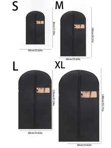 10/5/1件黑色衣物防尘罩旅行收纳袋夏季收纳大衣防水防尘半透明西装保护袋防尘罩袋子收纳袋收纳，适用于衣柜，学校办公室，家庭旅行袋收藏衣物收纳，衣物防尘，圣诞节返校用品 - 彩色 - 查看 12