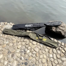 Angeltasche 1m 1,5m faltbar Belly Pack Angelruten-Aufbewahrungstasche aus Oxford-Gewebe mit großer Kapazität, wasserdicht, multifunktional, tragbarer Tackle-Organizer