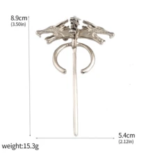 1 件电影/电视主题狼头和龙设计胸针，合金配件背包，适用于学校办公室配件衬衫夹克珠宝圣诞节万圣节秋冬配饰，适合青少年、青年、男士、休闲、户外、运动、度假、毕业礼物、生日、日常穿着衣服别针有趣可爱的教师礼物 - 彩色 - 查看 11