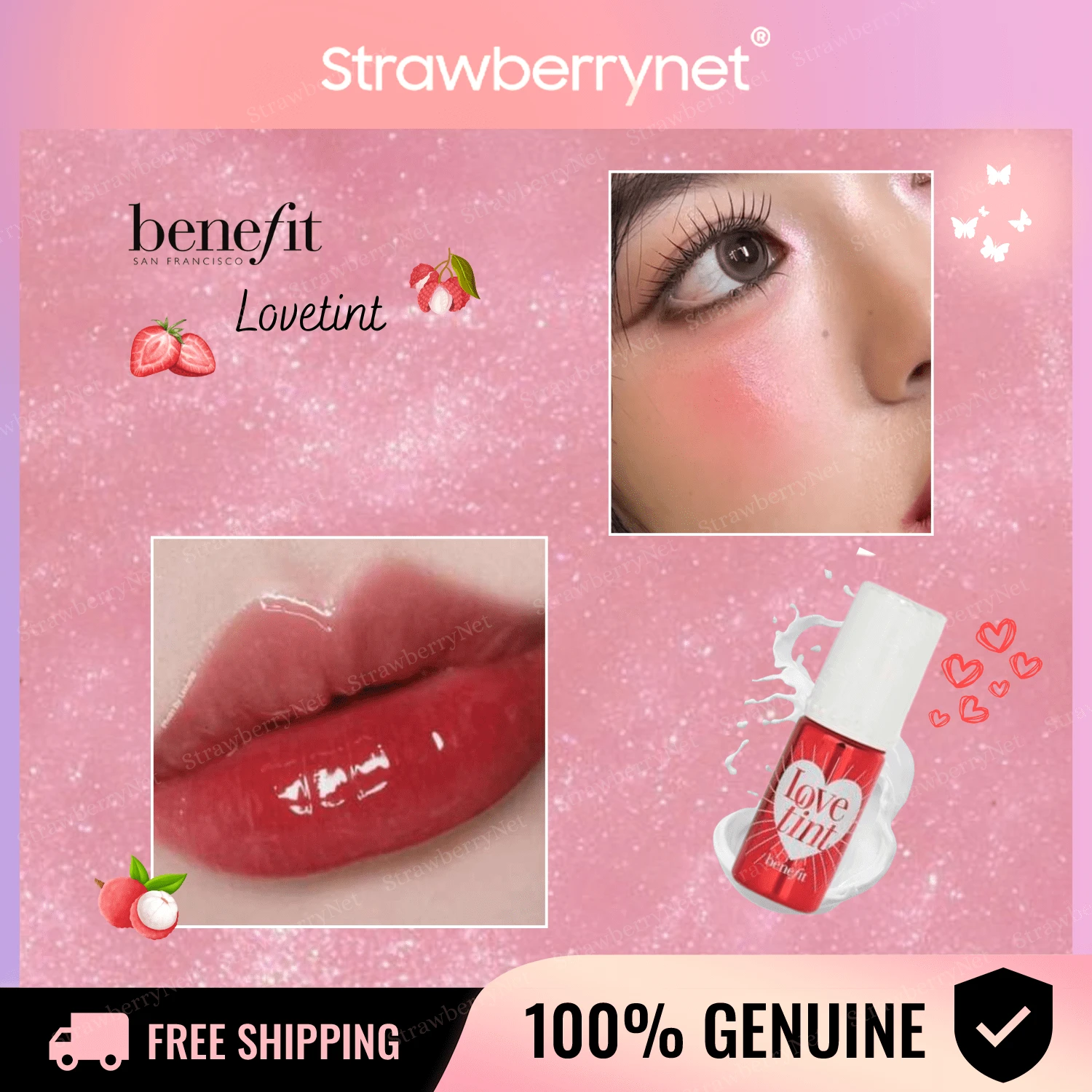 Benefit Lovetint Cheek & Lip Stain 6ml/0.2oz - Long-Lasting, Smudge-Proof & Kiss-Proof - White - View 1