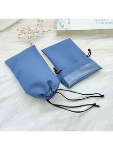 Étui à lunettes et pochette en tissu doux coloré, sac à cordon style frais, sac en tissu compact et portable pour le rangement des lunettes et des bijoux. Accessoires de lunettes pour femmes - Multicolore - Voir 33