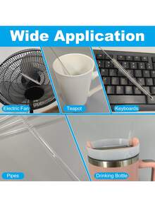 10Pcs Cup Straw Cleaning Brush, Reusable Straw Cleaner Fits 40/30/20 Oz Tumblers, 10mm Diameter Pipe Cleaner Suitable For Water Bottles And Straws, For Outdoor, Camping