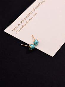 1 Pair Fashionable Simple Versatile High-End Cute Multi-Color Pearl Stud Earrings For Women