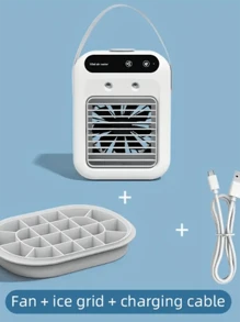 [Enfriador de aire portátil compacto] Enfriador de aire portátil y compacto sin necesidad de importar - Modo de doble velocidad, humidificador, acondicionador de aire evaporativo de espacio personal para uso en el hogar y la oficina