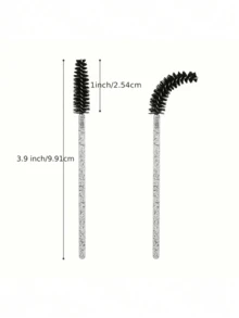 100 Stück/50 Stück glänzende Kristall Wimpernbürsten und Lippenbürsten, Einweg-Lidschattenbürsten Lipgloss-Applikatoren Make-up-Werkzeuge, mit Aufbewahrungsbox, weicher Bürstenkopf, Make-up-Essential für Zuhause, Reisen und Partys, komplettes Make-up-Set, Make-up-Bürstenset, Make-up-Geschenkbox-Set - Verschiedenfarbig - Übersicht 2